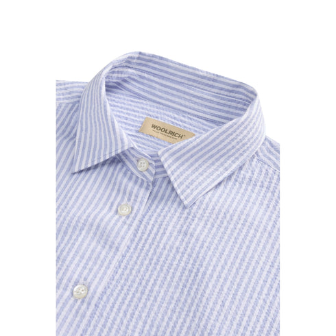 Woolrich Camicia casual Camicia Donna taschino cotone seersucker XS P25 - WOOLRICHCFWWSI0213FRUT4070 - 31010 - XS - Francavilla Moda